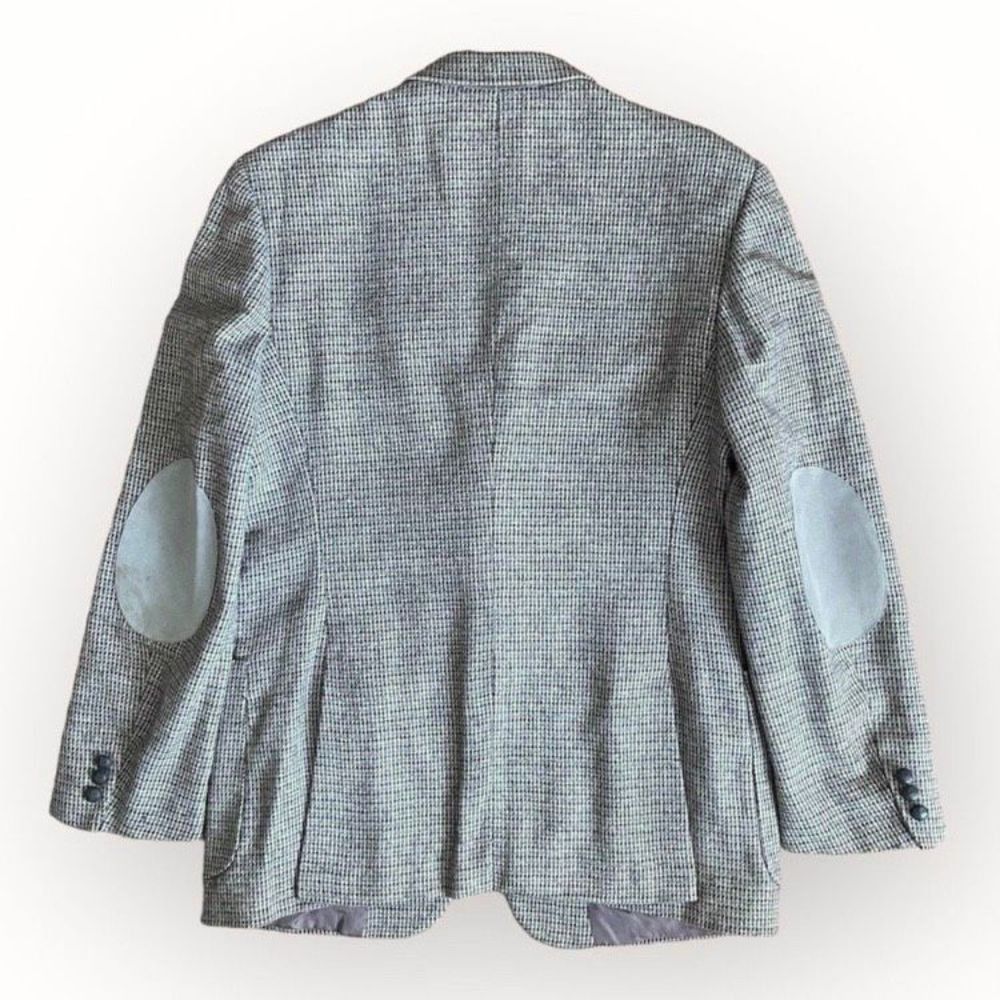 Vintage Jaguar Gray Brown Tweed Sport Coat Elbow Patches 42R - Picture 7 of 8